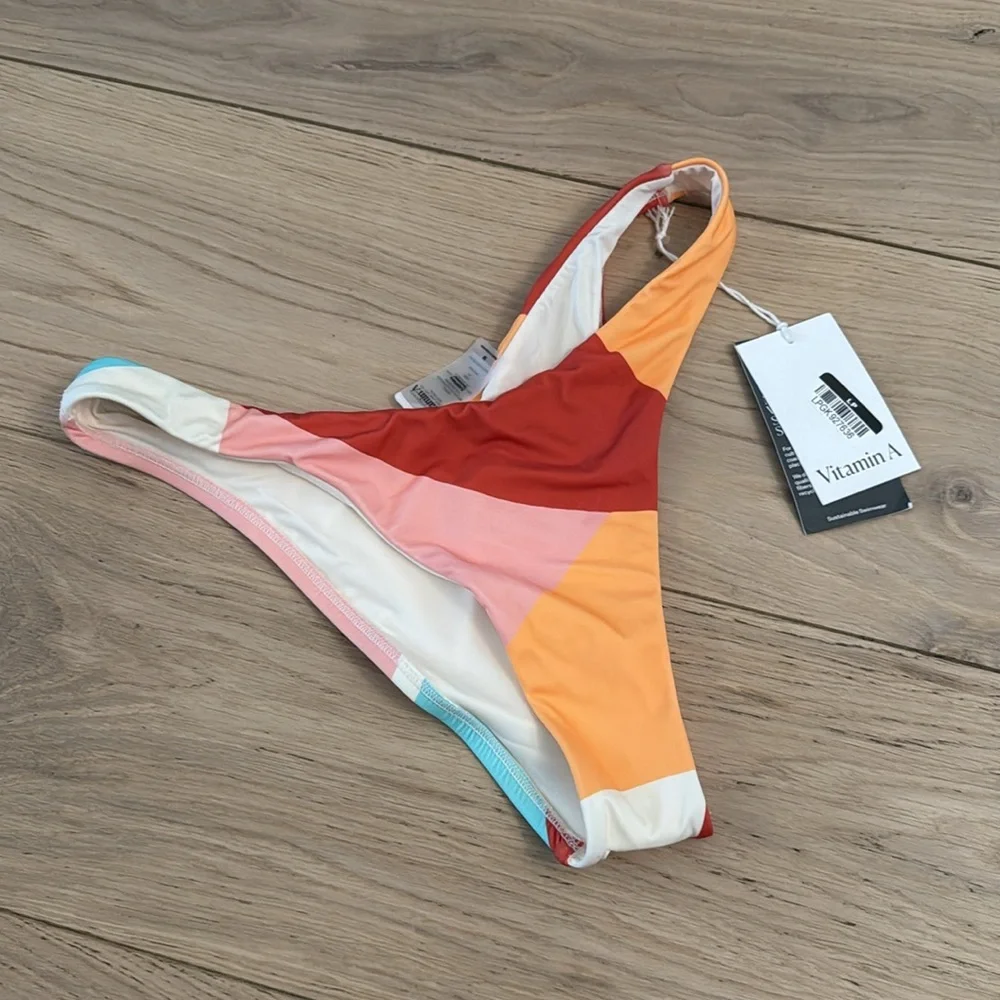 Vitamin A for Target stained glass abstract botanical print bikini bottoms